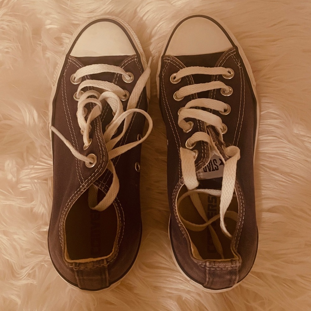 Converse Distressed Blue Sneakers